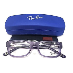Ray Ban RB5268 5122 Small Purple Square Eyeglasses Frames 50-17 135 Case Cloth